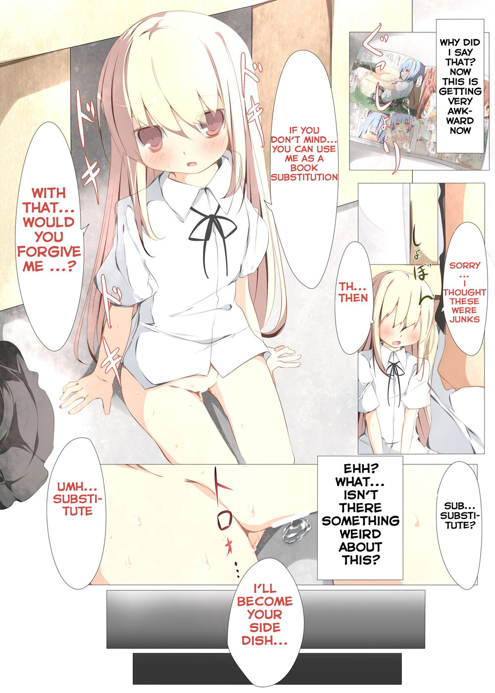 Hentai Manga Comic-Erohon no Kawari ni Classmate no Shota Chinpo o Nuite Ageru Hon-Read-10